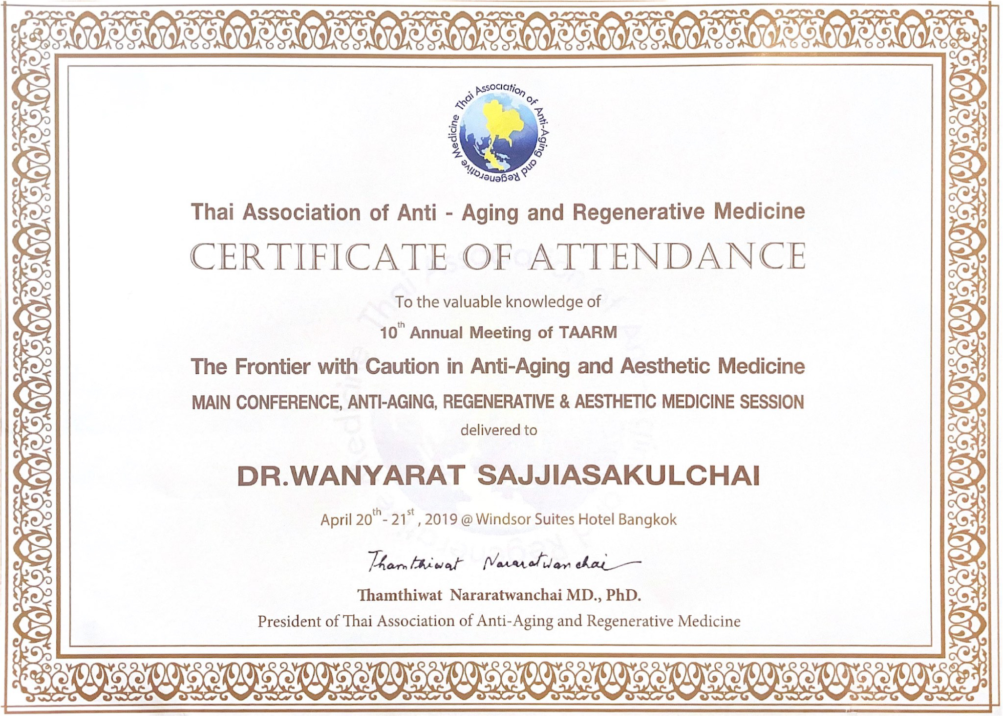 dr wanyarat sajjasakulchai Certificate (4)