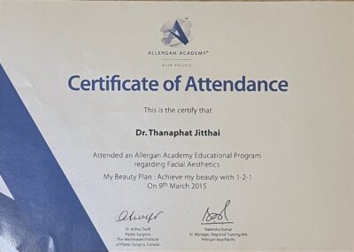 dr Thanaphat Jitthai Certificate 2015