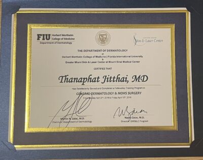 dr Thanaphat Jitthai Certificate 2018