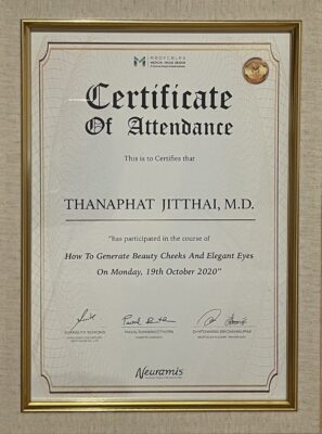 dr Thanaphat Jitthai Certificate 2020