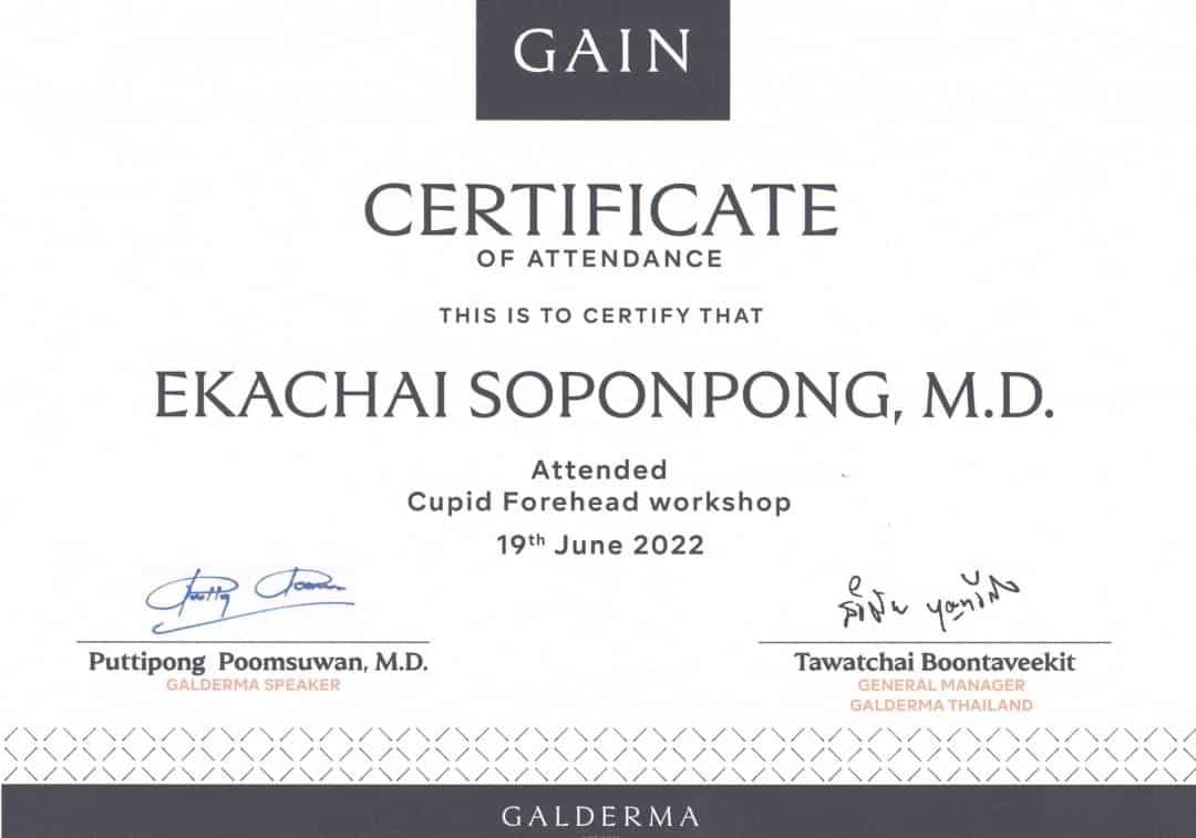 Certificate หมอเอก