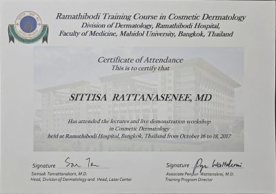 หมออิ๊งค์ CERTIFICATE TRAINING